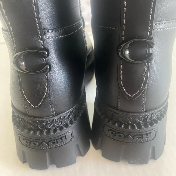 Coach C Logo Lug Sole Knee-High Boots – Size 6B / EU 36.5 – NWT - Picture 3 of 13